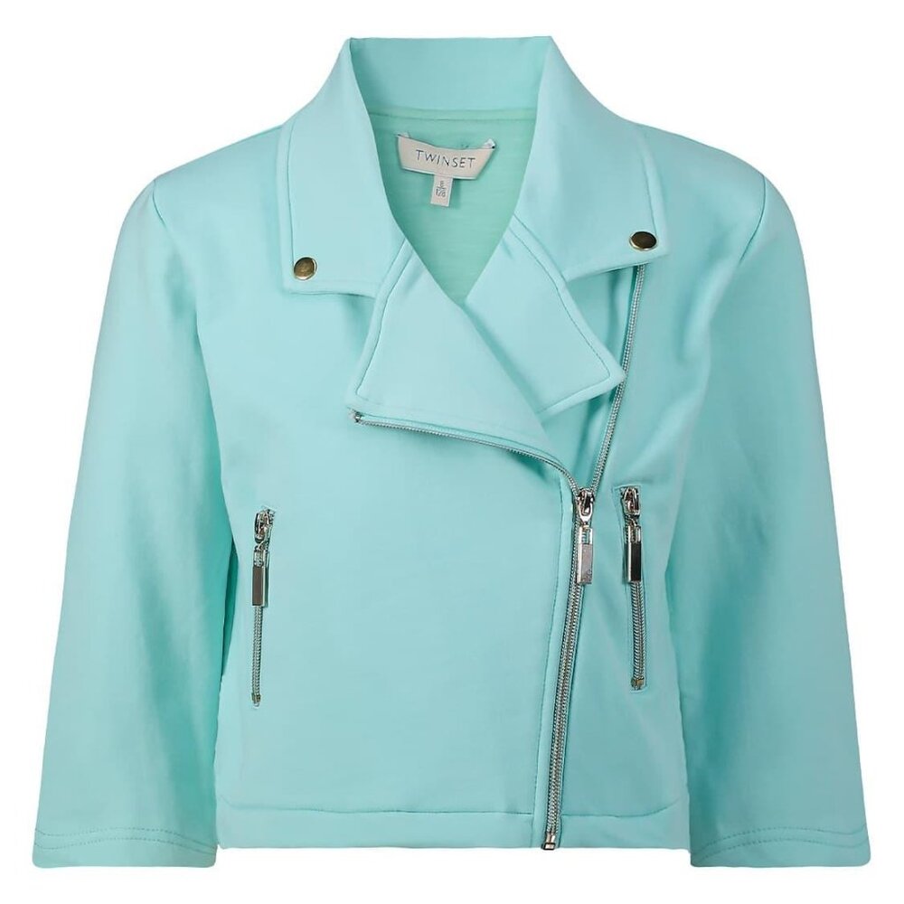 TWINSET JACKET TURQUOISE FOR GIRLS